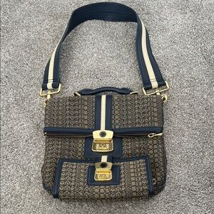 Y2K Marc Jacobs Navy Canvas Aviator bag and Wallet